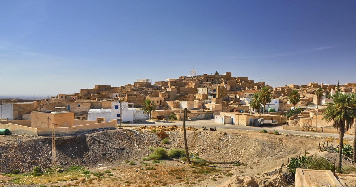 Oraș antic din deșertul Sahara, Tunisia, Africa, HDR, Tunisia, Africa