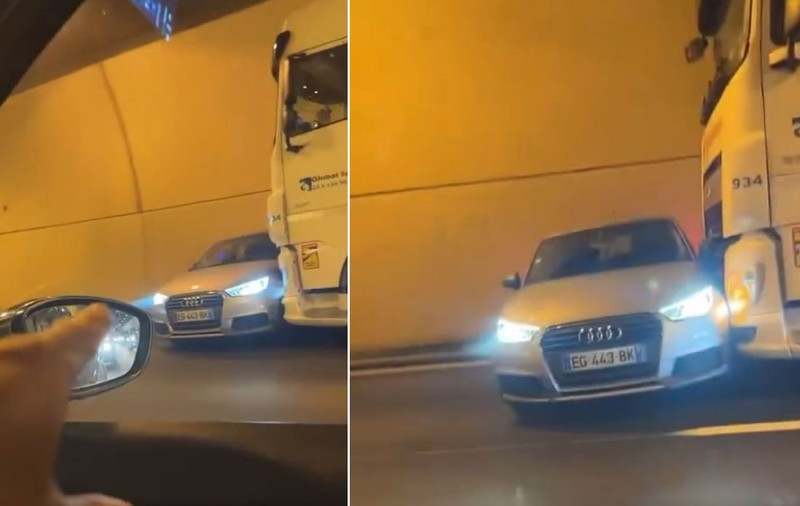 Șofer de Audi îngrozit după ce un camion l-a târât 300 de metri, într-un tunel din Franța: „Era să mă omoare și l-au lăsat să plece”