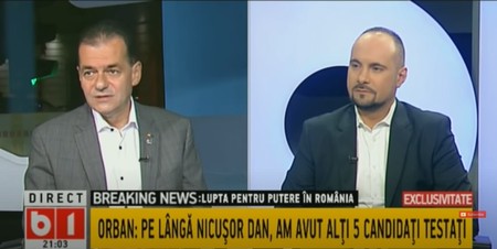 Ludovic Orban a fost invitat săptămâna trecută la emisiunea moderată de Silviu Mănăstire sursa foto: B1TV