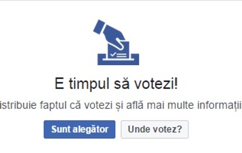 Facebook îndeamnă românii să meargă la urne