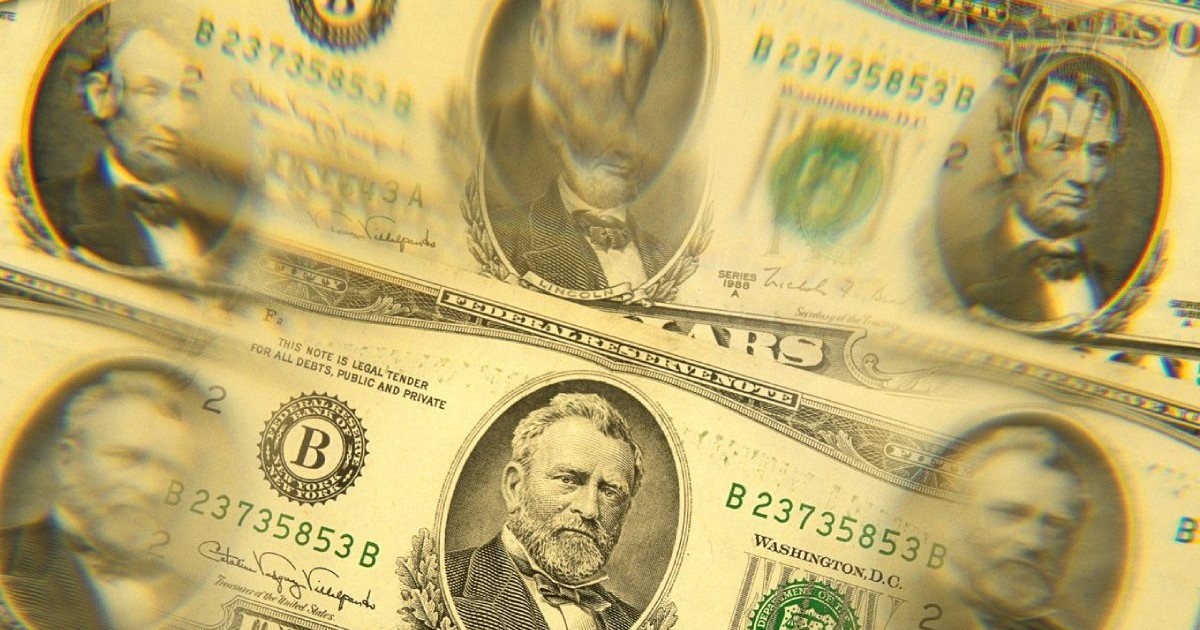 Prim plan dolari americani