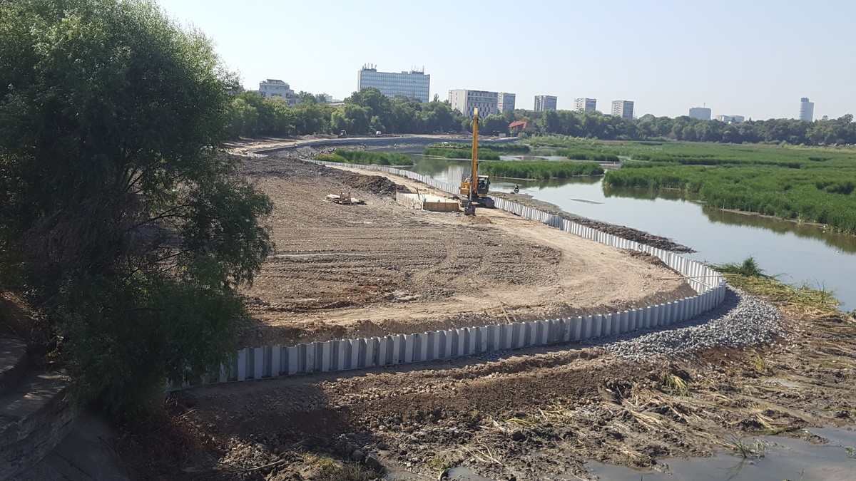 Amenajarea pe lacurile Floreasca și Tei întârzie. Pe șantier lucrările merg în ritm de melc