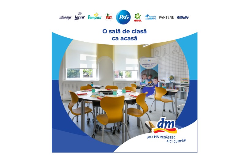P&G în parteneriat cu dm România inaugurează o nouă Sală de Clasă ca Acasă în județul Timiș