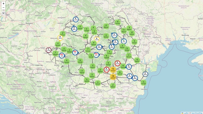 Harta interactivă CFR
