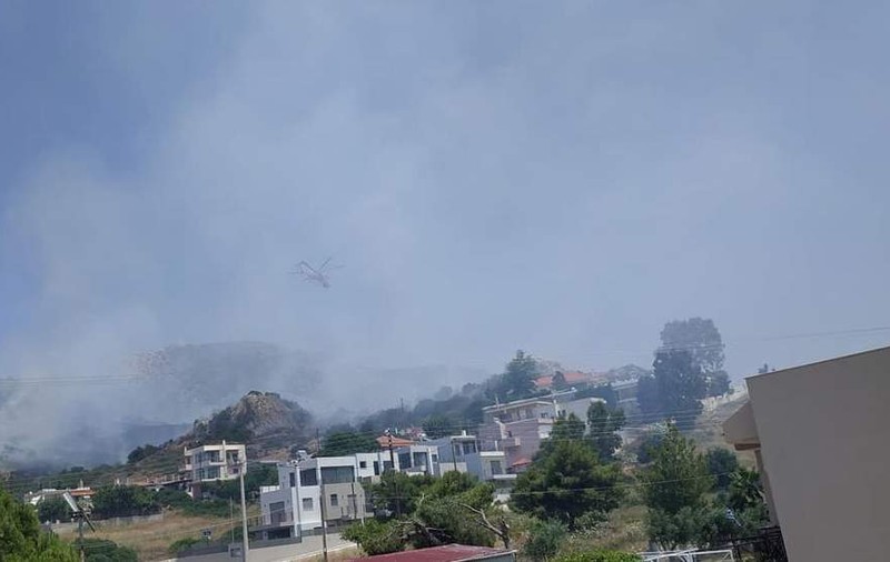 VIDEO / Incendiu într-o zonă rezidenţială de lângă Atena. Focul a fost pornit accidental de un bărbat, pe fondul valului de căldură din Grecia