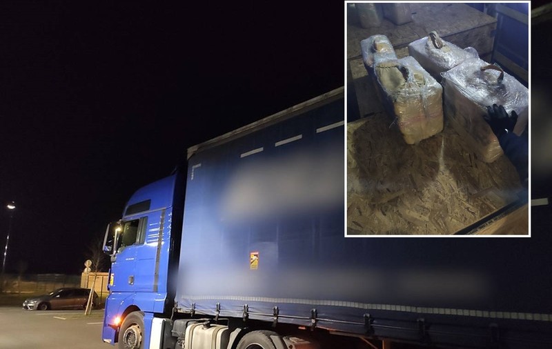 Șofer român de TIR cu aproape o tonă de canabis în camion, în valoare de 9 milioane €. Nu i-a convins pe polițiștii francezi că nu știa ce transportă