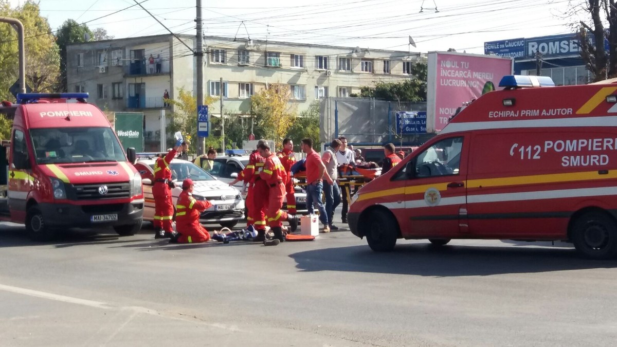 Accident pe bulevardul Iuliu Maniu din București