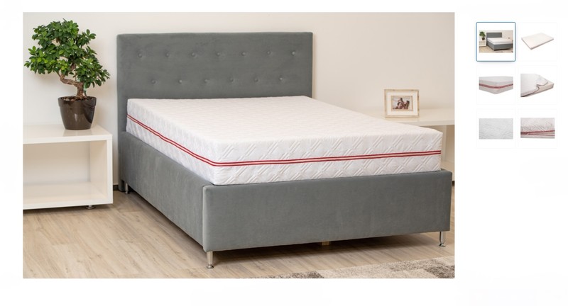 Saltea ortopedică SOMNART, Ultrasleep, 160x200x17 cm, spumă poliuretanică cu memorie 2 cm, husă detașabilă cu fermoar, fermitate medie