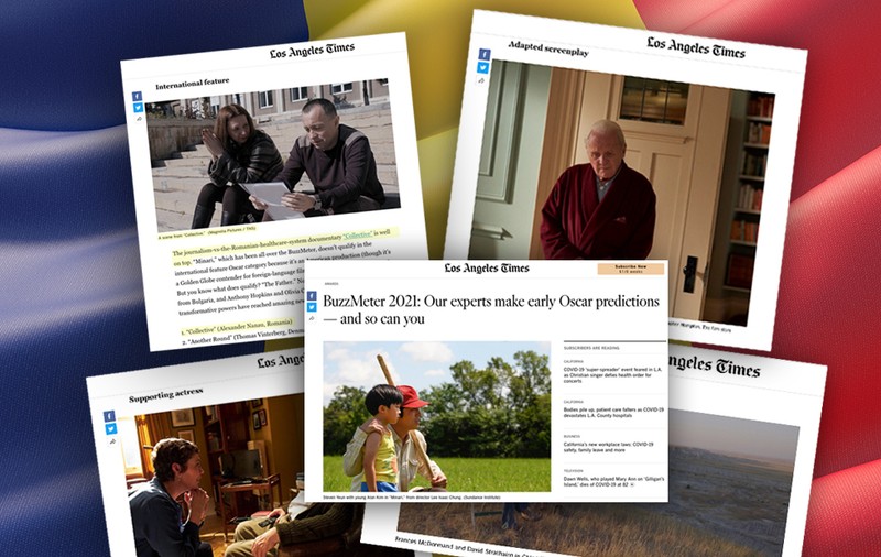 Deferență pentru România: Los Angeles Times numește Colectiv drept prim favorit la premiul Oscar 2021, dintre filmele a 92 de țări!
