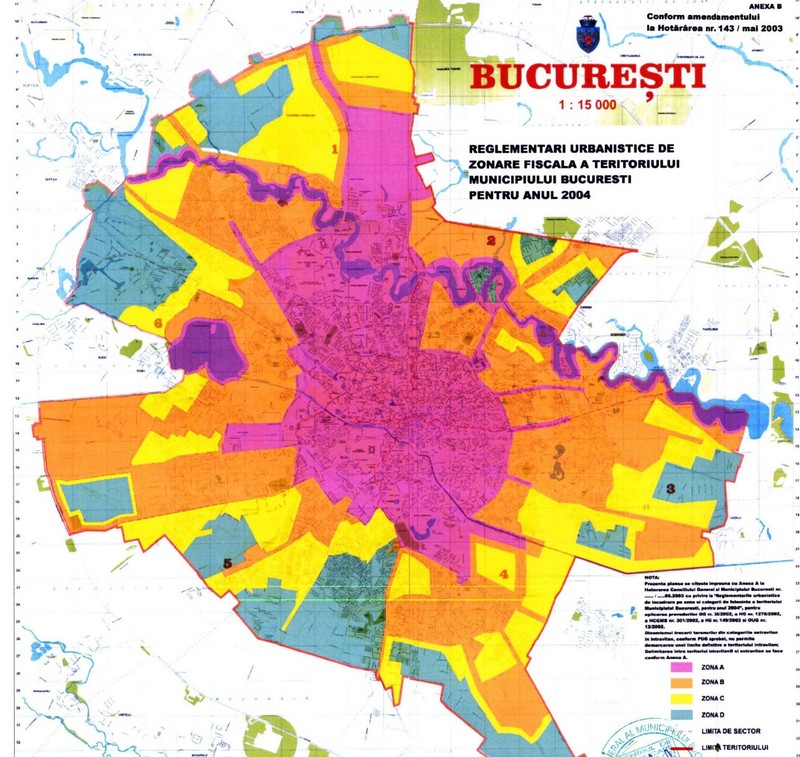Zonarea Municipiului Bucureşti:
