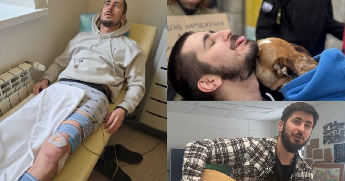 În stânga, Nazari, pe patru de spital. În dreapta sus, cu cățelul jos. Jos, cântând la chitară