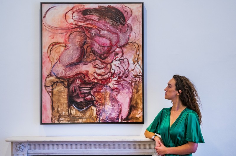 „Impossible Body 3”, una dintre picturile lui Ghenie din cadrul expoziției „The Fear of NOW” | Foto: Profimedia