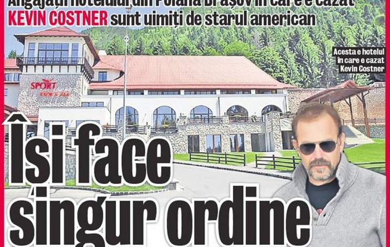 Kevin Costner îşi face singur ordine în cameră