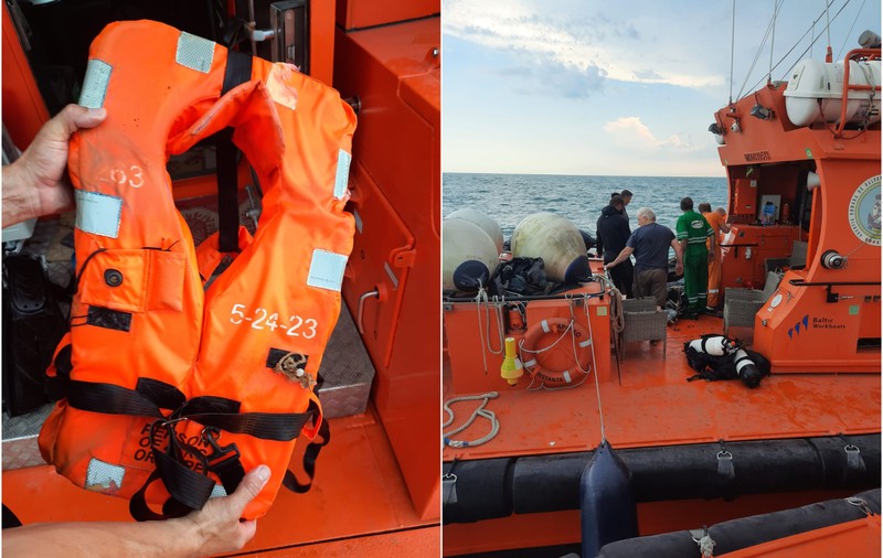Plută militară de salvare, cel mai probabil de proveniență rusească, găsită în Marea Neagră, în apropiere de Portul Constanța
