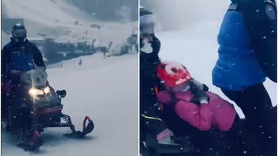 Femeie blocata pe partia de schi de la Predeal