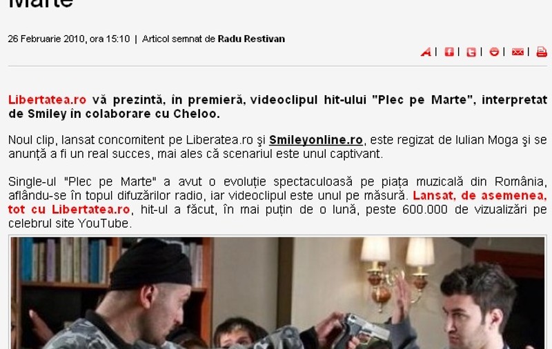 Libertatea.ro, siteul unde se lansează cele mai tari hituri muzicale