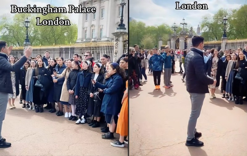 Un cor de tineri români i-au cântat despre moarte regelui Charles, în fața Palatului Buckingham: „Aur, argint și palate, nu te-or scăpa de la moarte”