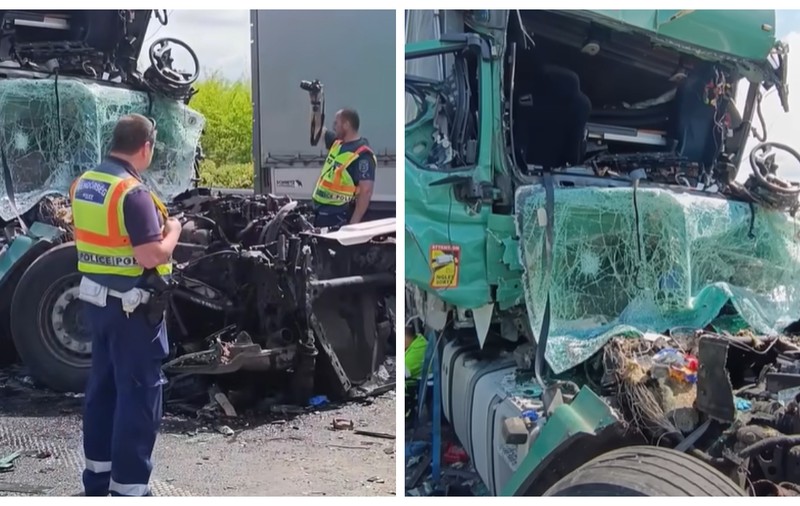 Un șofer român de TIR și femeia care era cu el în cabină au murit într-un accident cumplit, în Ungaria I VIDEO  