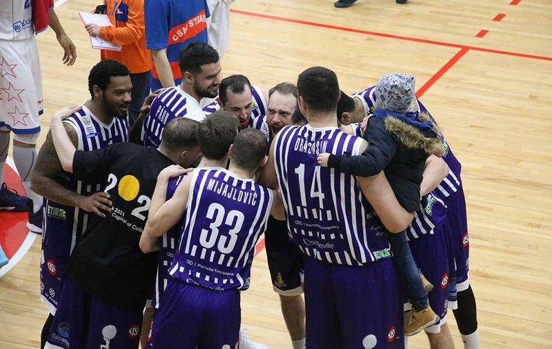 Liga Națională de baschet masculin, etapa a 18-a. CSU Sibiu, noul lider. BC Timișoara a învins dramatic la Steaua