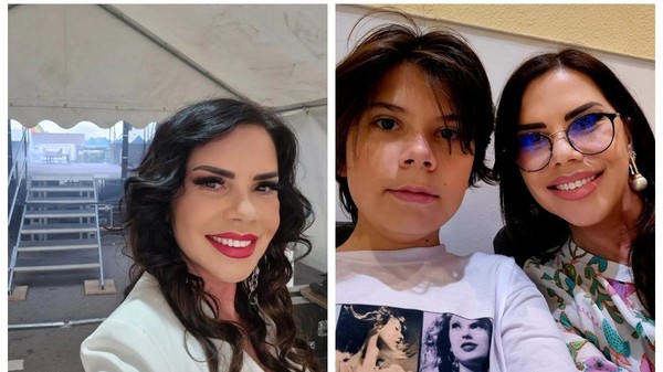 Luminita Anghel si fiul ei, Filip