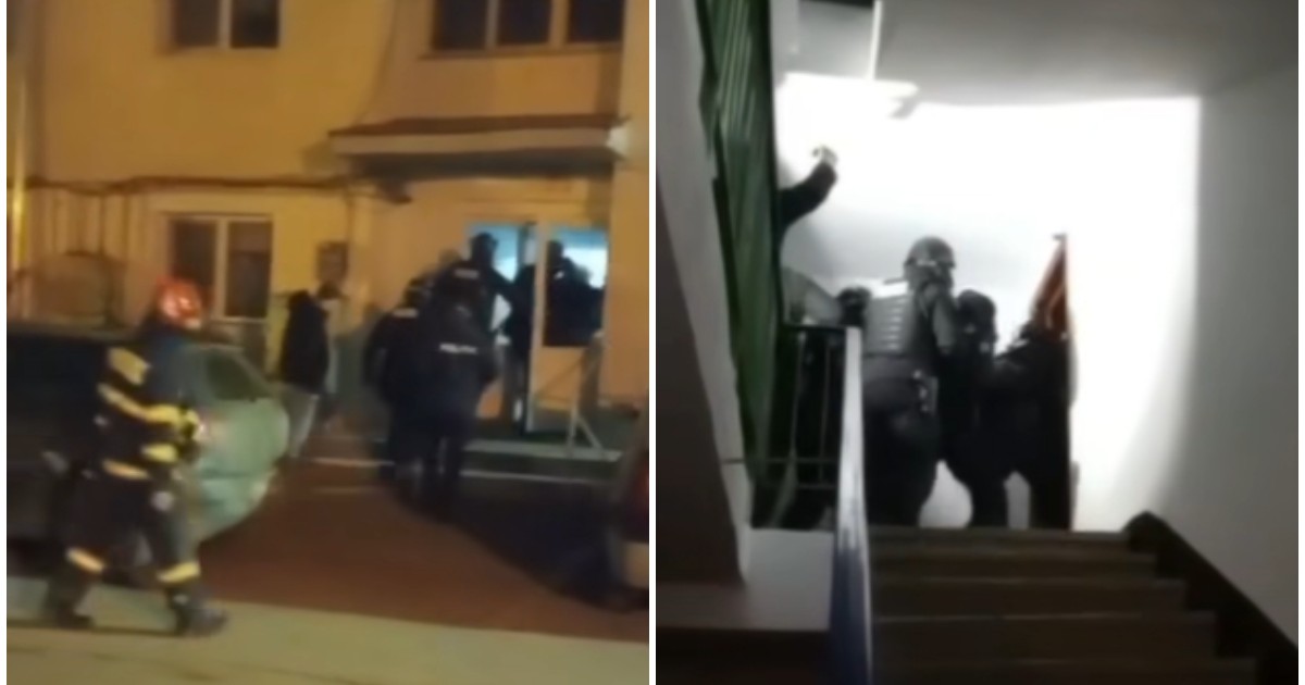 Imagine cu autoritățile care intervin la evacuarea familiei izolată de 20 de ani
