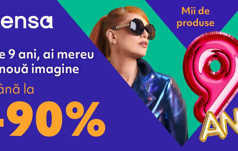 De 9 ani, ai mereu o nouă imagine - Lensa împlinește 9 ani de activitate și sărbătorește cu reduceri de până la 90% la mii de produse