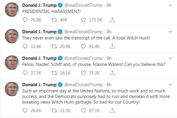 Donald Trump a reacționat pe Twitter, rețeaua de socializare folosită adesea pentru a-și exprima părerea