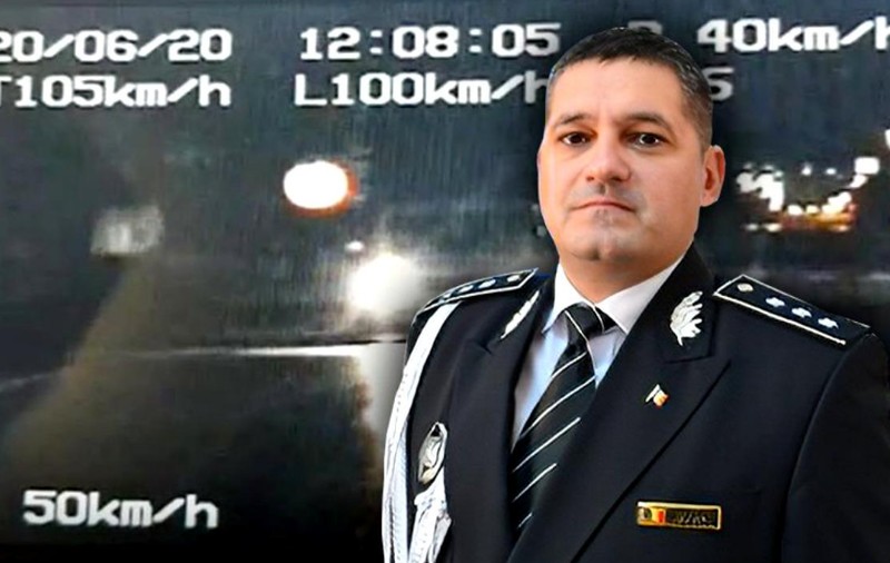 Șeful IPJ Mureș este verificat de superiori după ce a fost prins de radar cu peste 100 km/h în localitate, dar nu i s-a făcut niciun dosar