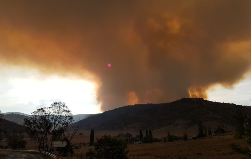 Pompierii australieni se luptă cu incendiile de vegetaţie la periferiile capitalei Canberra