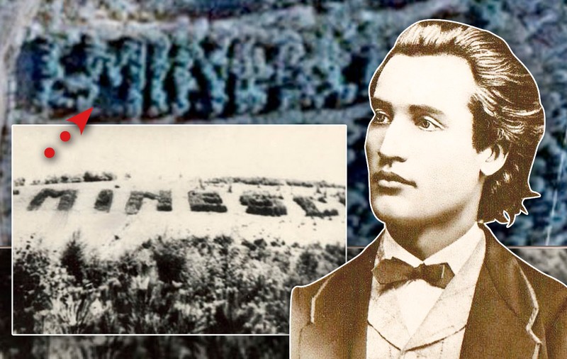 Numele lui Mihai Eminescu, scris din 10.000 de copaci pe un deal din Maramureș, în preajma celui de-al Doilea Război Mondial. Monumentul a fost înghițit de pădure, dar ar urma să fie refăcut