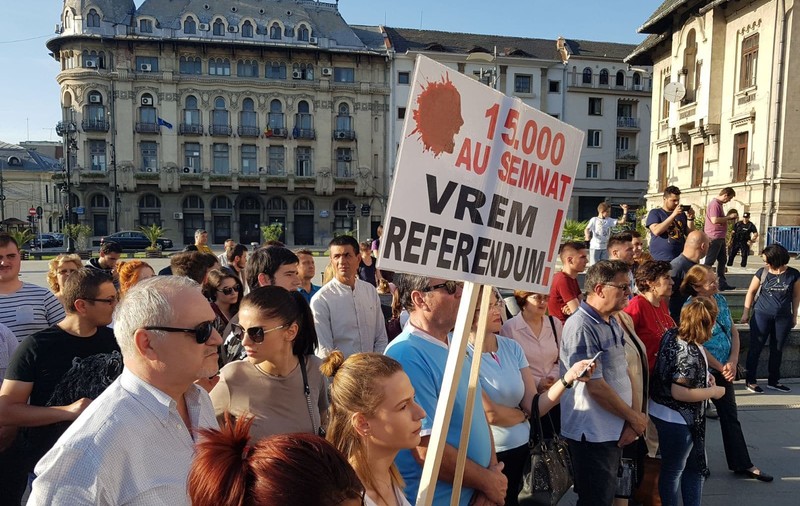 Protest la Craiova față de construirea unui depozit de deșeuri nucleare la Kozlodui/FOTO