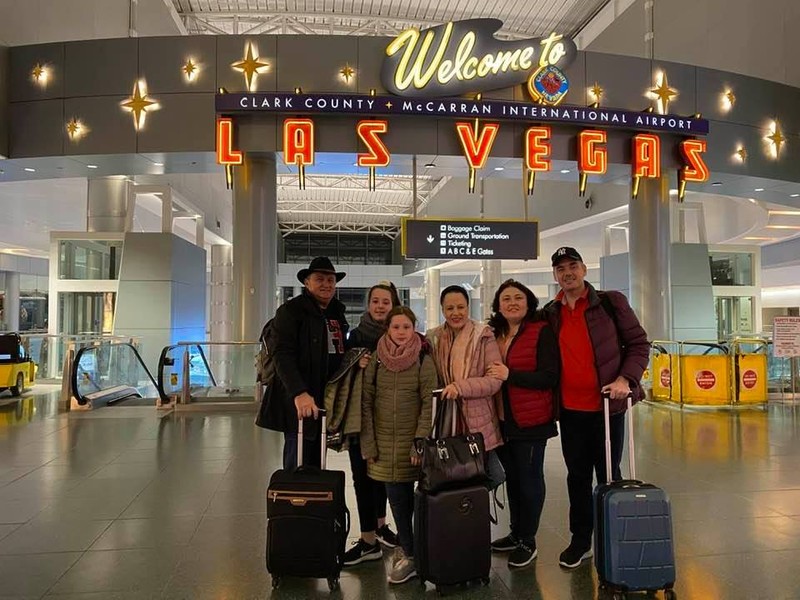 Familia artistei Maria Dragomiroiu în vacanță, în Las Vegas