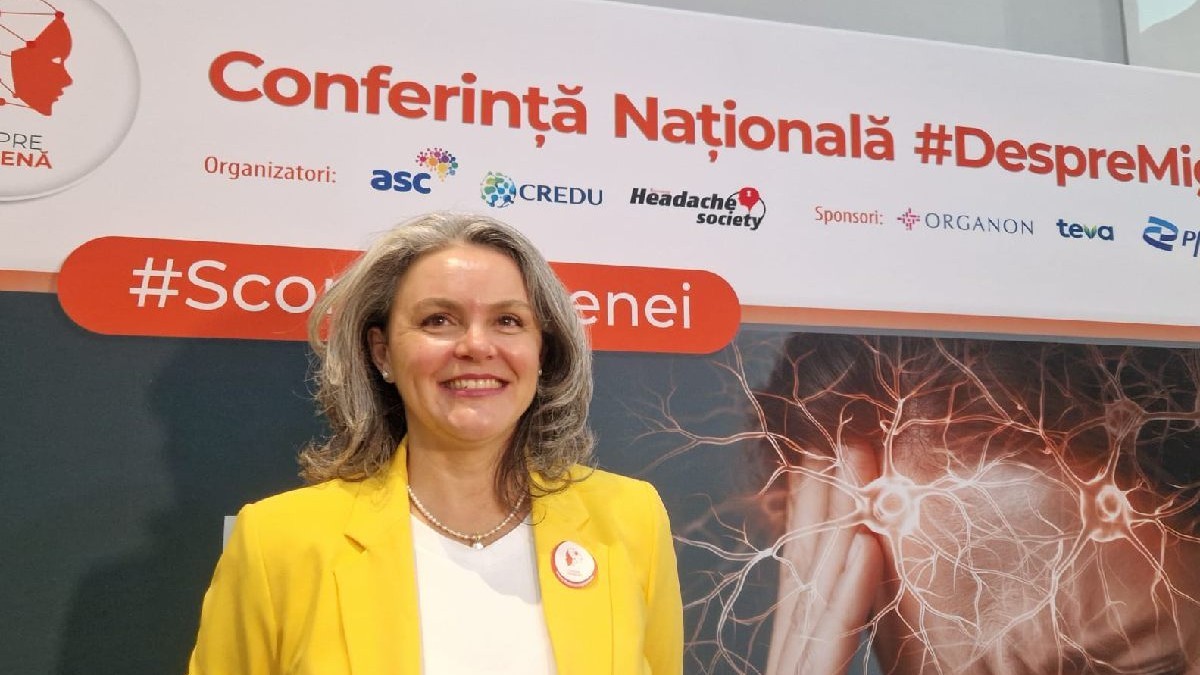 Cristina Vladau, pacientă cu migrenă și vicepreședintele Asociatiei pentru Sanatatea Creierului. Foto: Alexandra Manaila / Libertatea