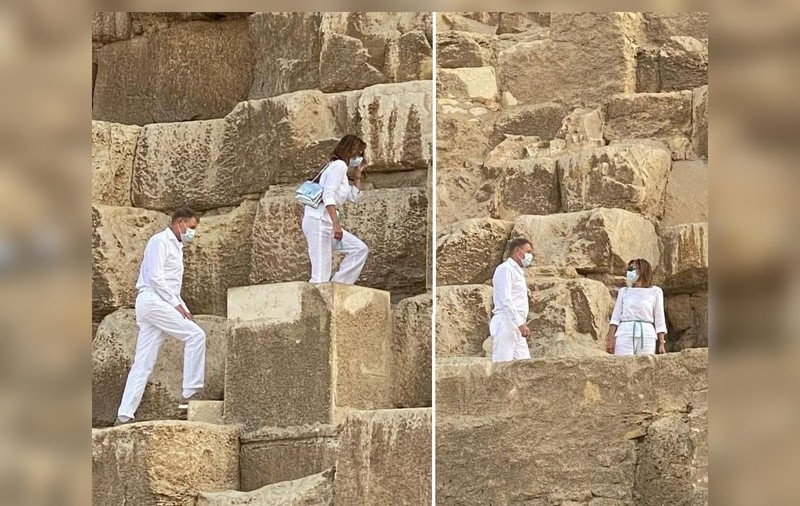 Noi imagini cu turiștii Klaus și Carmen Iohannis în vizită la piramide: Moarte pe Nil
