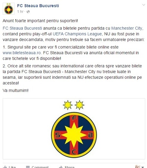 Anunțul Stelei