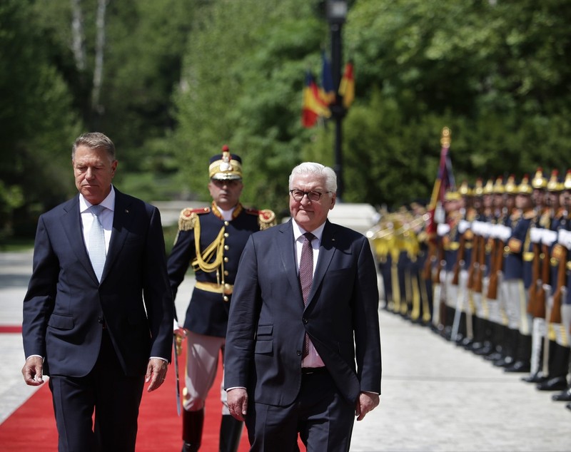 Klaus Iohannis, după întrevederea cu președintele german Frank-Walter Steinmeir: „Sprijinim un embargo pe petrolul rusesc”