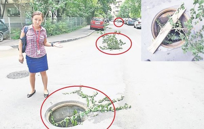 Hoţii de fier vechi au dat lovitura în cartierul Tei. Au furat toate capacele de canal de pe o stradă