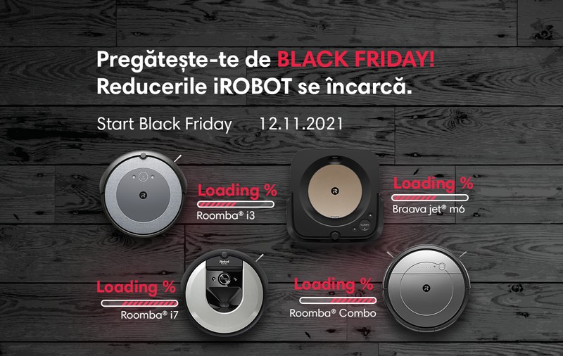 De Black Friday, dăruiește-ți un ajutor la curățenie de la iRobot.ro