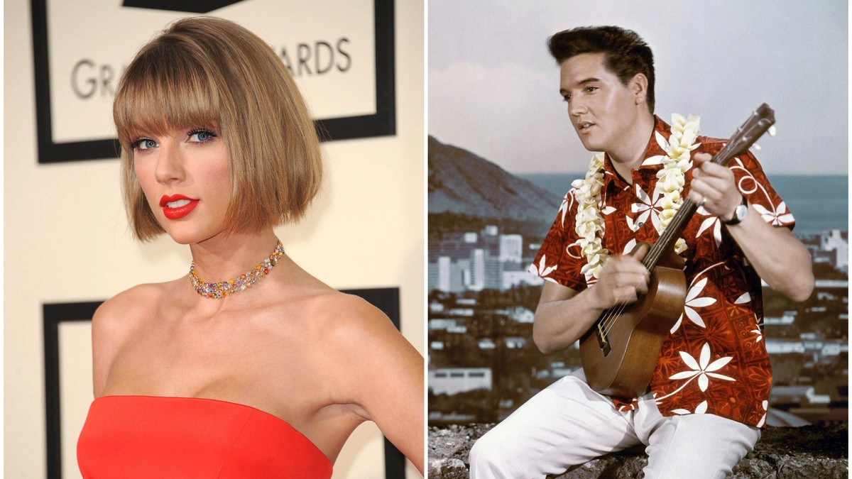 Taylor Swift și Elvis Presley. Foto: Profimedia
