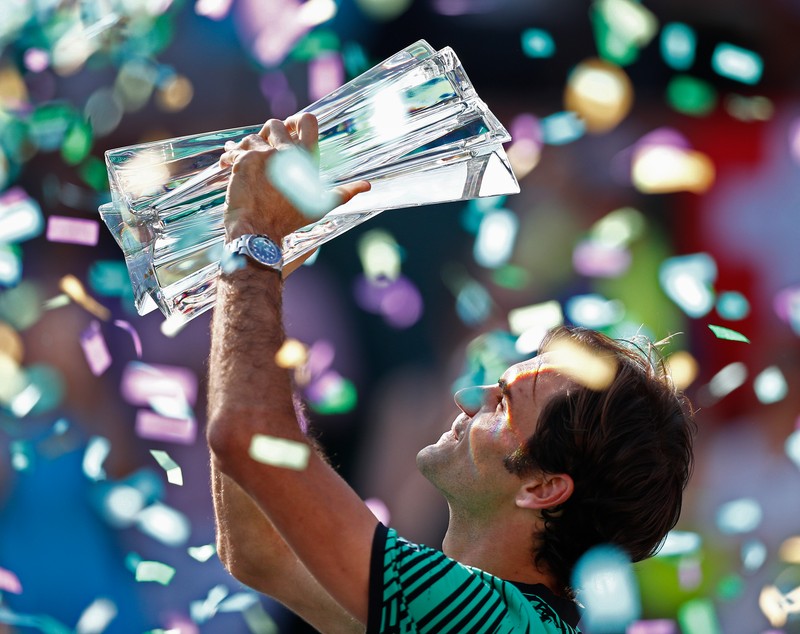 Roger Federer a câștigat turneul de la Indian Wells. L-a bătut pe Stan Wawrinka și a ajuns la al 90-lea turneu câștigat în carieră / FOTO