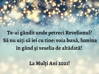 Urări pentru Anul Nou 2021