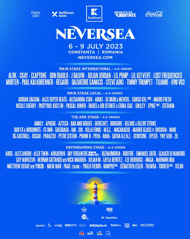 Line-up complet Neversea 2023. J Balvin, Don Diablo, Alexandra Stan și Smiley vor urca pe aceeași scenă