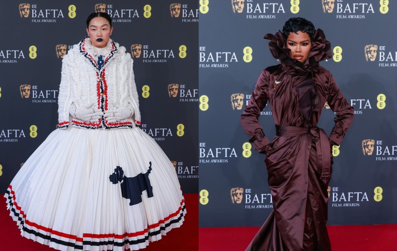 Topul celor mai prost îmbrăcate vedete la Premiile BAFTA 2026. Un actor a purtat un costum cu detalii ce imitau mătreața, iar o actriță a avut o rochie suport pentru pahare