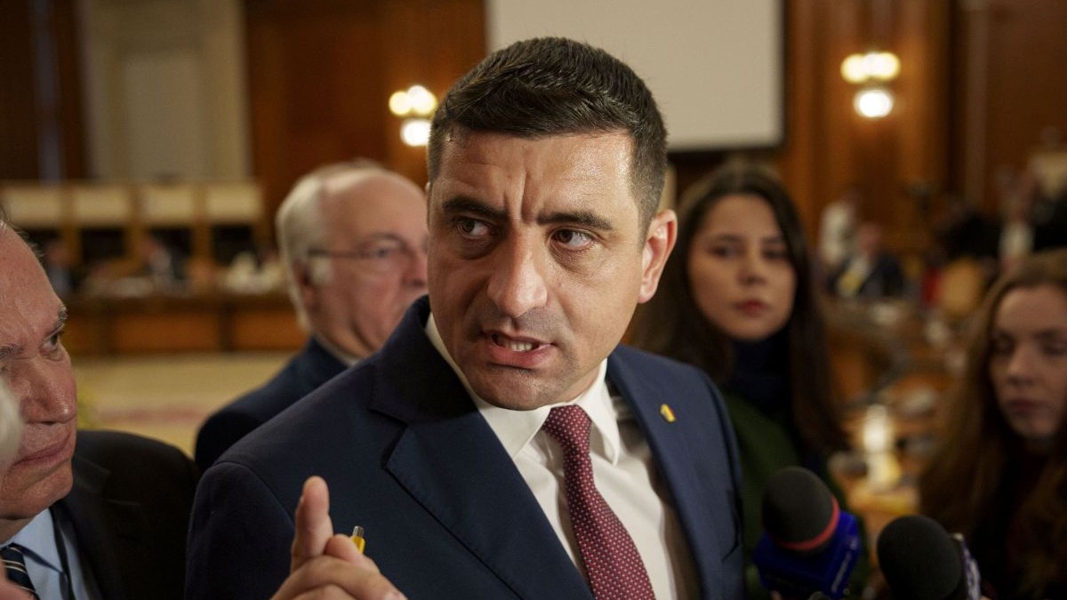 George Simion, în cadrul unei discuții cu presa