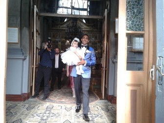 Bănel şi Cristina Nicoliţă s-au căsătorit religios (Foto: Maria Vlad)