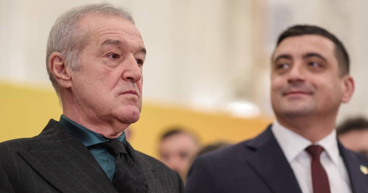 fotografie cu gigi becali care are o figura serioasa si george simion care zambeste larg
