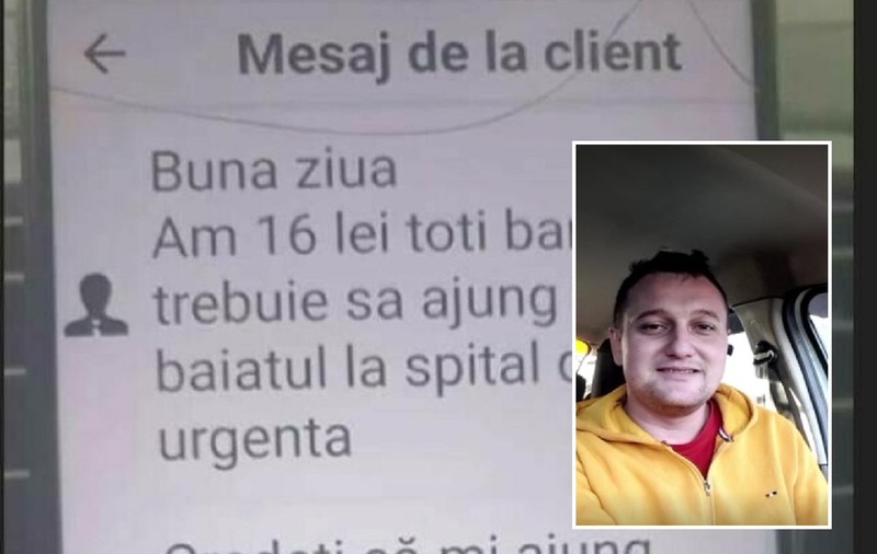 El e taximetristul devenit viral după ce o mamă care se ducea la spital cu copilul i-a spus că nu știe dacă-i ajung banii să achite cursa
