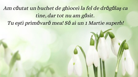 Felicitări de 1 Martie, urări de mărțișor