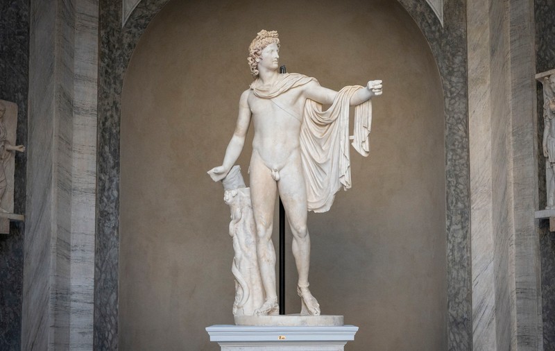 Statuia lui Apollo din Belvedere, restaurată la Vatican