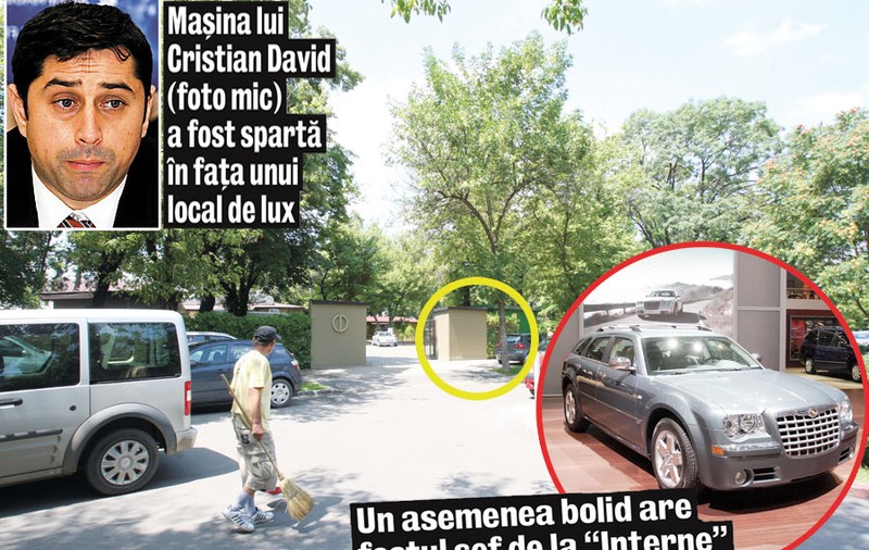 Aici a fost spartă maşina fostului ministru David